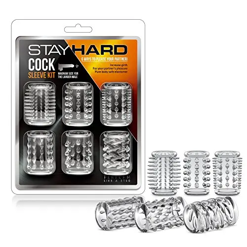 6 Stretchy Textured Cock Sleeve Kit - Delay Ejaculation - Male Enhancement - Sex Toy for Men 6 Stretchy Textured Cock Sleeve Kit - Delay Ejaculation - Male Enhancement - Sex Toy for Men