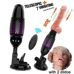 FREDORCH Wireless Remote Control Automatic Sex Machine Telescopic Dildo Vibrators for Women Sex Toys for Woman (with Two Dildos)