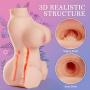 Sex Doll Male Masturbator with Vagina and Anal, 3D Realistic Love Doll with Torso for Men Masturbation, Fondlove Male Sex Toy with Pussy Ass Butt (with Torso)