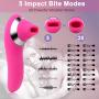 G Spot Vibrators, MEROURII Clitorals Vibrator Stimulation Toys,Sex Anal Play Massager with 5 Impact Bite Modes and 20 Powerful Virbation Modes,Nipples Stimulator for Women