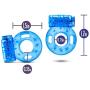 Stay Hard - Reusable Vibrating Cock Ring - Blue
