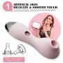 QWG Clitoral Sucking Vibrator, G Spot Clit Dildo Vibrators for Women with Suction & Vibration, Waterproof Clitoral G Spotter Nipple Stimulator Toys, Girls Best Friend [Pink]