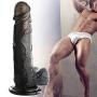 Yove Lifelike Realistic Dildo Adult Toy Black Dildo with Strong Suction Cup 8 and Diameter 1.77 Sex Toy for Women Gay