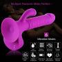 Hismith Rotating Rabbit Vibrator, Mulit-Speed Thrusting Didlo with Powerful Suction Cup, Rechargeable G Spot Dildo Vibrator with Remote Control,Vibe Sex Toys for Couples (Rotating Dildo Vibartor)