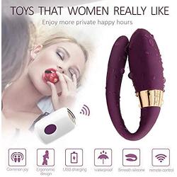 EDALL Wireless Remote Control U-Shaped Wearable USB Charging Waterproof Design 10 Speed Suction Massage G Point Female and Male Waterproof Sexy Toy Couple