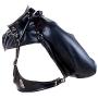 Black Leather Exposed Nipples Bra,Arm Restraints Sleeve,Adult Slave Training Dog Collars,For Couples BDSM Sexual Life ( Pulling Rope & Padlock 7 Pieces)