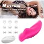 Invisible Wireless Remote Control Wearable Vibrantor 9 Vibration Frequencies Waterproof USB Rechargeable for Women Couples - Pink