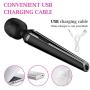 YUECHAO Rechargeable Wand Electric Full Body Massager, Deep Tissue Massage for Muscles Neck Shoulder Back Leg Foot, Handheld Magic Massager Great Relax for Women/Men Small Size