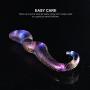 Utimi Butt Plug Glass Anal Plug Prostate Massager Adult Sex Toys for Men or Couples in Unique Curvy Shape