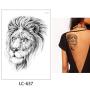 8 Sheets Tiger Lion Forest Design Temporary Tattoo Sticker Water Transfer Fake Tattoo