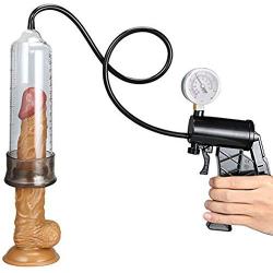 NewMaxer Manual Operation Vacuum Pump Penis Enlargement Enhancer Pump Penis Pump Penis Extender with Instrument Paneg For Men