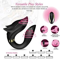 UTIMI Clitoral Vibrator G Spot Wearable Vibrators C Shape Stimulator Adult Sex Toys with Remote Control for Women and Couples