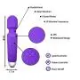 (Charitable Donations) Waterproof Cordless Wand Massager by YeperHub, Super Vibration and Portable, Handheld Exercise Relaxation and Body Massager (Purple)