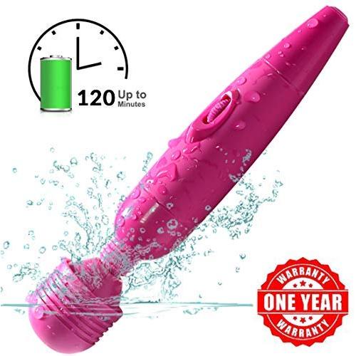 ❤Personal Wand Massager Cordless- DIBOTA Powerful Handheld Rechargeable Stress Relief Massage Stick, Therapeutic Massage for Foot Back Neck Full Body - Upgraded 20x Multi-Speeds (Red)