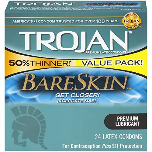 Trojan Sensitivity Bareskin Lubricated Latex Condoms Trojan Sensitivity Bareskin Lubricated Latex Condoms