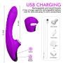 Maison-Market Clitoral Sucking Vibrator Dildo, G-spot USB Rechargeable Clitoris Stimulator Waterproof Clit Sucking Toys with 9 Vibration and Sucking Modes for Women and Couple Play