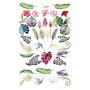 WYUEN 12 PCS/lot Flower Temporary Tattoo Sticker for Women Men Fake Tatoo Body Art Adult Waterproof Hand Stickers 9.8X6cm (FW12-14)