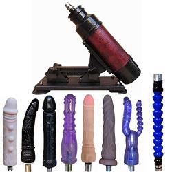 TYSJCSY Female Style Retractable Machine Gun Automatic Adult Toys Multispeed Adjustable Thrusting with 8 Attachments