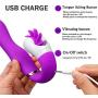 Personal Massager - Waterproof USB Rechargeable Vibrating Power Wand Massager - LONOVE Silicone 12 Speed G Spot Vagina and Clitoris Vibrating Vibrator Sex Toy for Women or Couples (Purple)