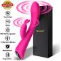 G Spot Rabbit Vibrator with Bunny Ears for Clitoris Stimulation, PALOQUETH Waterproof Clit Stimulator with 9 Vibration Modes Quiet Dual Motor for Women Rechargeable