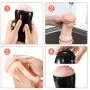 Male Masturbator Cup-Allovers Pocket Pussy Masturbation Stroker with 3D Realistic Vagina and Sexy Mouth 2 in 1 Adult Sex Toys for Intense Stimulation，Any Size Masturbation