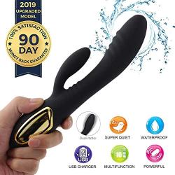 Powerful Portable Dual Motor USB Charge Massager, Electric Personal Handheld Rechargeable Waterproof Back Cordless Multi Speed Body Massage for Relieves Stress