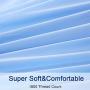 SONORO KATE Bed Sheets Set Sheets Microfiber Super Soft 1800 Thread Count Luxury Egyptian Sheets 16-Inch Deep Pocket Wrinkle Fade and Hypoallergenic - 6 Piece (Full, Lake Blue)