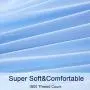 SONORO KATE Bed Sheets Set Sheets Microfiber Super Soft 1800 Thread Count Luxury Egyptian Sheets 16-Inch Deep Pocket Wrinkle Fade and Hypoallergenic - 6 Piece (Full, Lake Blue)