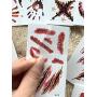 30 Sheets Halloween Scar Wound Tattoos Stickers Temporary Realistic Fake Face Blood Wound Stickers for Party Cos Play Costume Makeup Masquerade Vampire Zombies Party Supplies for Halloween Cosplay