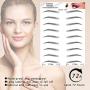 DAGEDA Black 36 Pairs 4 PC Eyebrow Transfers Stickers, Long Lasting Natural Waterproof Bionic Eyebrow Water Transfer Tattoo Eyebrow Sticker For Woman Man Makeup Tool（Black 04）