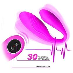 SexyToken Rechargeable 30 Speed Silicone Double-end Wireless Remote Control Vibe Adult Sex Toy Female Masturbation Vaginal and Couple Vibrator