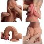 7 Inch Dildo Pure Two-Layer Silicone Soft Outside and Firm Inside Penis with Strong Suction Cup