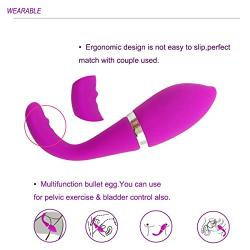 YomeGarden Wearable Wireless Remote Control Bullet Egg Vibrator with Heating 10 Powerful Speed Silicone G Spot Stimulator Vibrant Waterproof & USB Rechargeable Adult Sex Toy for Women and Couples