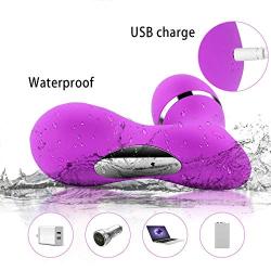 Portable Sucking & Licking 2 in 1 Personal Wand Massager Electric Cordless Powerful Massager Sticks Waterproof USB Rechargeable