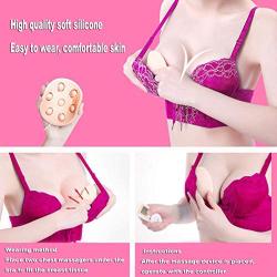 Electric Breast Massage Vibrating Chest Breast with Controller Enhancer Enlargement Invisible Silicone Bras Prosthesis Pasties Implants Forms Inserts Pump,Flesh