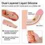 Realistic Dildo with 10 Strong Vibration 360°Swirling Motion for Women, PALOQUETH Dual Density Vibrating Vibrator with Wireless Remote Control Strong Suction Cup