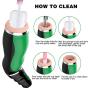 Male Masturbator Cup, Electric Automatic Clamping+Vibrating with Various Girls Moans Stroker Masturbation Cup Rechargeable 3D Realistic Vagina Massage Vibrator Sex Toys for Men Blowjob(Green)