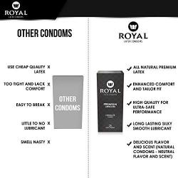 Royal Condoms, Ultra Thin Chocolate Flavored – Premium Lubricant, All Natural, Organic, Vegan, High Quality, Gluten Free, Nitrosamine Free, Non Toxic Latex, 20 Pack