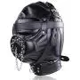 Leather Bondage Mask Full Face Mask Mouth Gag Mask Fetish Adults BDSM Sex Toy Leather Bondage Mask Full Face Mask Mouth Gag Mask Fetish Adults BDSM Sex Toy