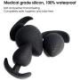 Anal Plug Silicone Butt Plug,Riodong Anal Sex Toys in Black (Three-piece Suit)