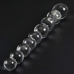 Shootmy Crystal Glass Hand Blown Massager Transparent Glass Bead Anal Beads Delight Sex Toy for Women