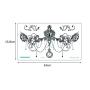 5 Sheets 13.8x24cm Sternum Chest Temporary Tattoo Big Body Art Sticker Jewelry Pendant