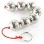 Alician Bendable Smooth Stainless Steel Anal Beads Metal 3/5/7/8 Ball for Couples Anal Sex Game Masturbation J01 8 Balls