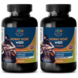 Natural aphrodisiacs for men - HORNY GOAT WEED (Natural Formula) - Horny goat weed complex - 2 Bottles 120 Capsules