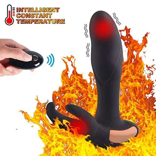 Upgraded Heating Wireless Remote Male Prostate Massager Anal Sex Toys Rechargeable G Spot Vibrator with 7 Vibration Modes and 2 Motors for P-Spot Testicles Perineum Stimulation for Men Women or Couple Upgraded Heating Wireless Remote Male Prostate Massager Anal Sex Toys Rechargeable G Spot Vibrator with 7 Vibration Modes and 2 Motors for P-Spot Testicles Perineum Stimulation for Men Women or Couple