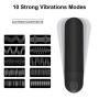 10 different speeds and powerful vibrations, wireless personal mini massager, waterproof, large size charging rod massage (black)