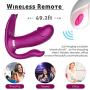 Wearable Heating G-Spot Vibrator Remote Control Clitoris G-Spot and Anus Triple Massager Waterproof Female Masturbation Dildo Vibrating Wand Rechargeable Vagina Stimulate Butterfly Vibrator