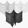 LessMo 3 Pack Halloween Creepy Cloth, 30 x 72 inch Spooky Fabric Gauze, Stretchy, Scary, for Haunted House, Outdoor, Yard, Home Halloween Party, Doorways Entryways Windows Decor, Gray+White+Black