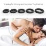 Silicone Cock Rings Set Sex Toys – Adorime Premium Stretchy Erection Enhancing Penis Ring Training Sex Things for Men and Couples (5 Rings Set) 