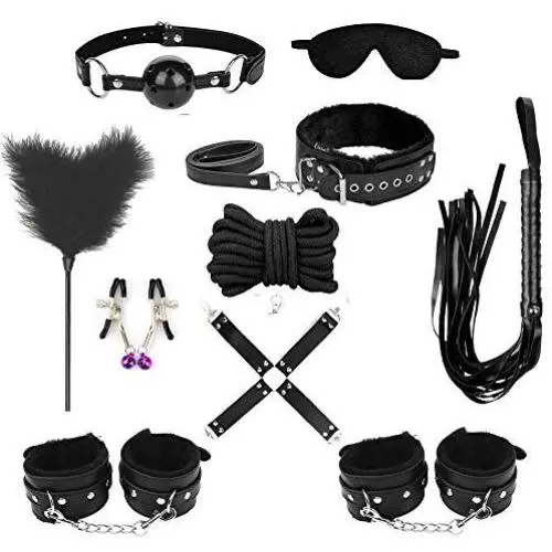 Satemey -04 Industrial Massage Tools B=D=S=M S+é+x Bo&ndà-gé F&ét-ish Intimate Comfortable Béd kit Rësstrâînts (Black)